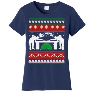 Billiards Ugly Christmas Women's T-Shirt