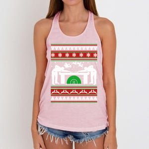 Billiards Ugly Christmas Women's Knotted Racerback Tank