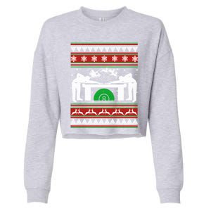 Billiards Ugly Christmas Cropped Pullover Crew