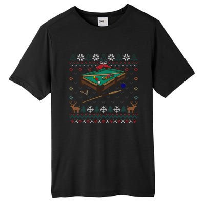 Billiards Ugly Christmas Sweater Ball Sports Player Gift Tall Fusion ChromaSoft Performance T-Shirt