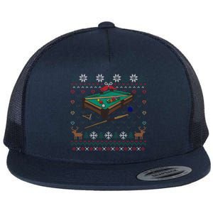 Billiards Ugly Christmas Sweater Ball Sports Player Gift Flat Bill Trucker Hat