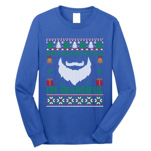 Best Ugly Christmas With Beard Gift Long Sleeve Shirt