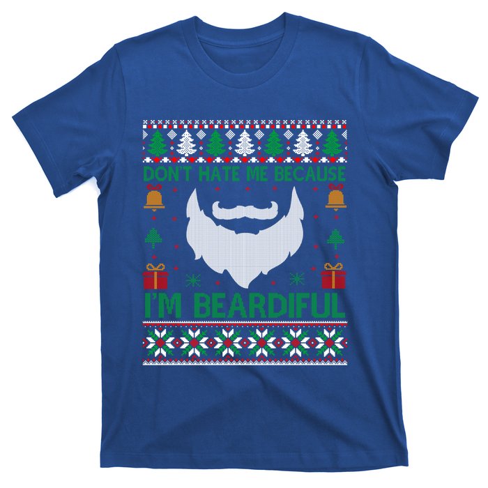 Best Ugly Christmas With Beard Gift T-Shirt