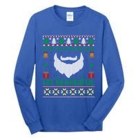 Best Ugly Christmas With Beard Gift Tall Long Sleeve T-Shirt