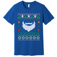 Best Ugly Christmas With Beard Gift Premium T-Shirt