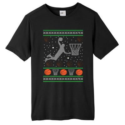 Basketball Ugly Christmas Tall Fusion ChromaSoft Performance T-Shirt