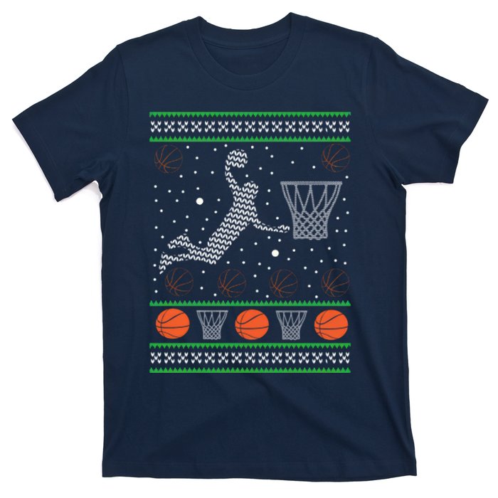 Basketball Ugly Christmas T-Shirt