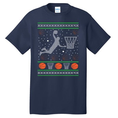 Basketball Ugly Christmas Tall T-Shirt