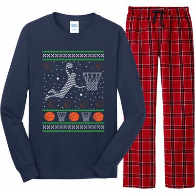 Basketball Ugly Christmas Long Sleeve Pajama Set