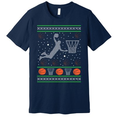 Basketball Ugly Christmas Premium T-Shirt