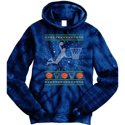 Basketball Ugly Christmas Tie Dye Hoodie