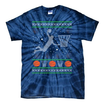 Basketball Ugly Christmas Tie-Dye T-Shirt