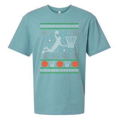 Basketball Ugly Christmas Sueded Cloud Jersey T-Shirt