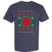 Basketball Ugly Christmas Sweater Garment-Dyed Heavyweight T-Shirt