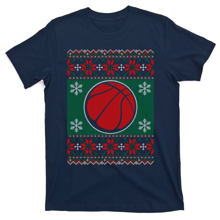 Basketball Ugly Christmas Sweater T-Shirt