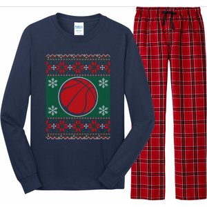 Basketball Ugly Christmas Sweater Long Sleeve Pajama Set