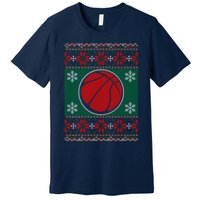 Basketball Ugly Christmas Sweater Premium T-Shirt