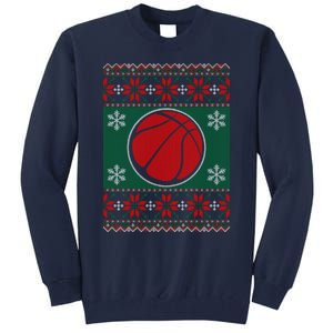 Basketball Ugly Christmas Sweater Tall Sweatshirt