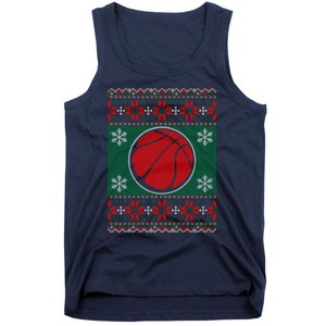 Basketball Ugly Christmas Sweater Tank Top