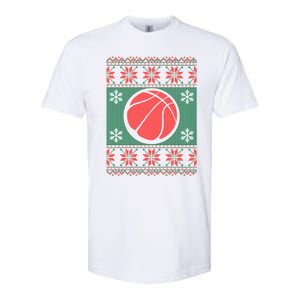 Basketball Ugly Christmas Sweater Softstyle CVC T-Shirt