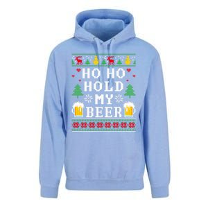 Beer Ugly Christmas Ho Ho Hold My Beer Ing Great Gift Unisex Surf Hoodie