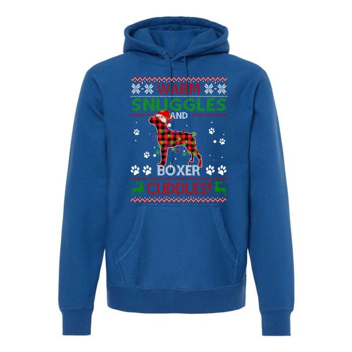 Boxer Ugly Christmas Sweater Christmas Pajama Dog Lover Gift Premium Hoodie