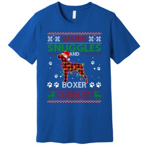 Boxer Ugly Christmas Sweater Christmas Pajama Dog Lover Gift Premium T-Shirt