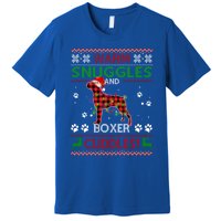 Boxer Ugly Christmas Sweater Christmas Pajama Dog Lover Gift Premium T-Shirt