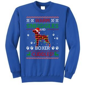 Boxer Ugly Christmas Sweater Christmas Pajama Dog Lover Gift Tall Sweatshirt