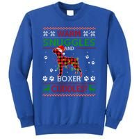 Boxer Ugly Christmas Sweater Christmas Pajama Dog Lover Gift Tall Sweatshirt