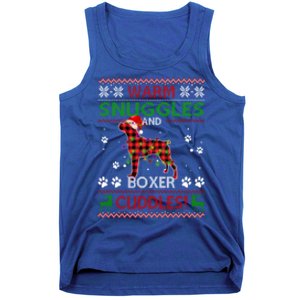 Boxer Ugly Christmas Sweater Christmas Pajama Dog Lover Gift Tank Top