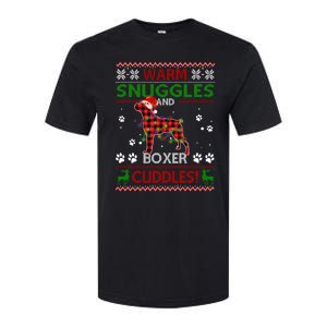 Boxer Ugly Christmas Sweater Christmas Pajama Dog Lover Gift Softstyle CVC T-Shirt