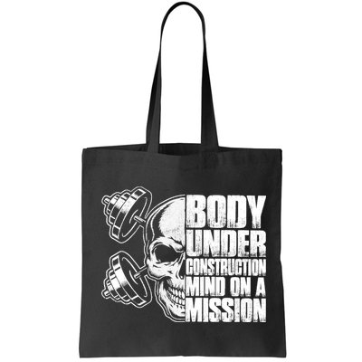 Body Under Construction Mind On A Mission Fitness Lovers Bag