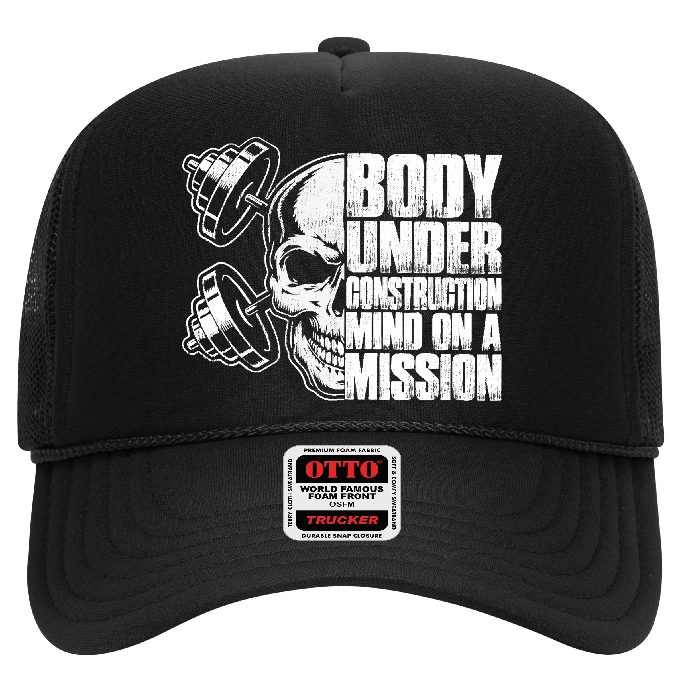 Body Under Construction Mind On A Mission Fitness Lovers Hat