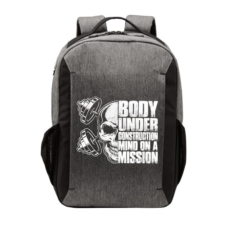 Body Under Construction Mind On A Mission Fitness Lovers Vector Backpack