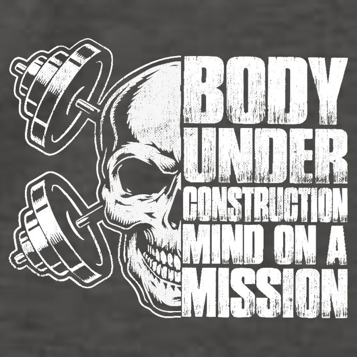 Body Under Construction Mind On A Mission Fitness Lovers Vector Backpack
