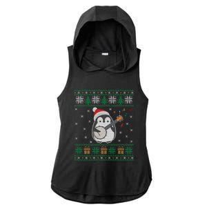 Banjo Ugly Christmas Sweater Penguin Xmas Family Matching Cute Gift Ladies PosiCharge Tri-Blend Wicking Draft Hoodie Tank