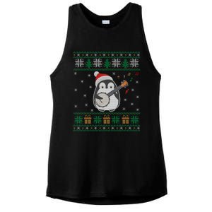 Banjo Ugly Christmas Sweater Penguin Xmas Family Matching Cute Gift Ladies PosiCharge Tri-Blend Wicking Tank