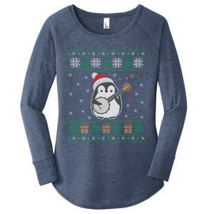 Banjo Ugly Christmas Sweater Penguin Xmas Family Matching Cute Gift Women's Perfect Tri Tunic Long Sleeve Shirt