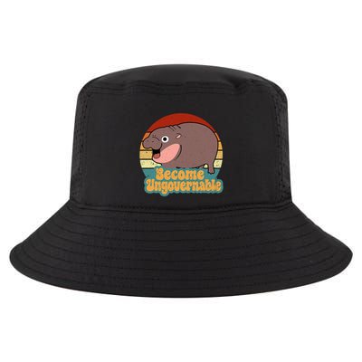 Become Ungovernable Cute Baby Hippo Moo Deng Funny Saying Cool Comfort Performance Bucket Hat