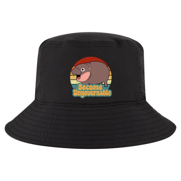 Become Ungovernable Cute Baby Hippo Moo Deng Funny Saying Cool Comfort Performance Bucket Hat