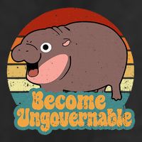 Become Ungovernable Cute Baby Hippo Moo Deng Funny Saying Adult Drive Performance Visor