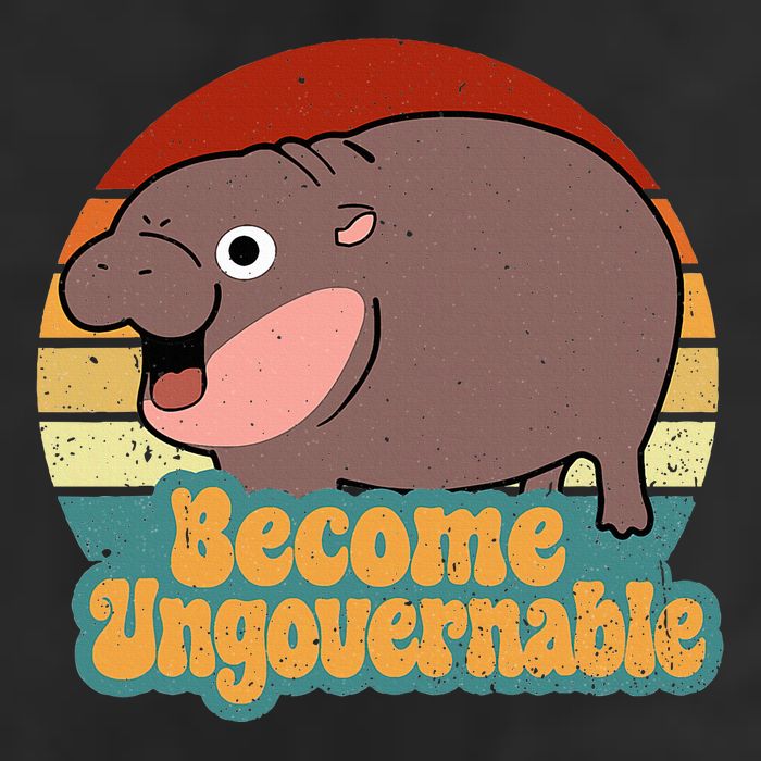 Become Ungovernable Cute Baby Hippo Moo Deng Funny Saying Adult Drive Performance Visor