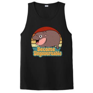 Become Ungovernable Cute Baby Hippo Moo Deng Funny Saying PosiCharge Competitor Tank