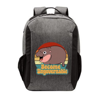 Become Ungovernable Cute Baby Hippo Moo Deng Funny Saying Vector Backpack