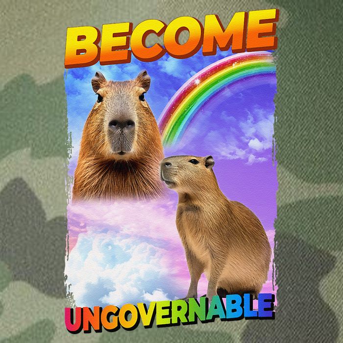 Become Ungovernable Capybara Capibara Pop Culture Legacy Tie Dye Trucker Hat