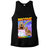 Become Ungovernable Capybara Capibara Pop Culture Ladies PosiCharge Tri-Blend Wicking Tank