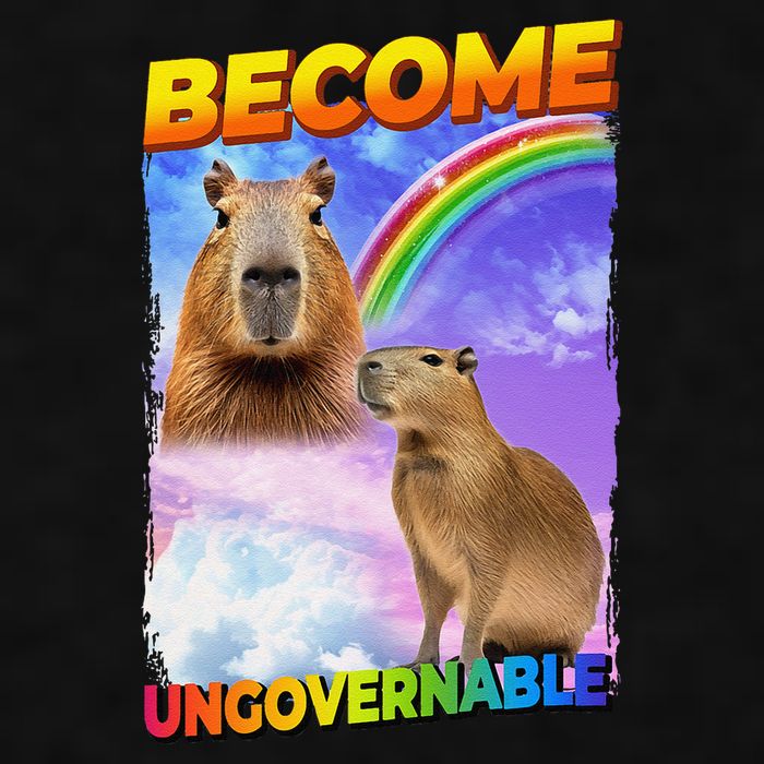 Become Ungovernable Capybara Capibara Pop Culture Ladies PosiCharge Tri-Blend Wicking Tank