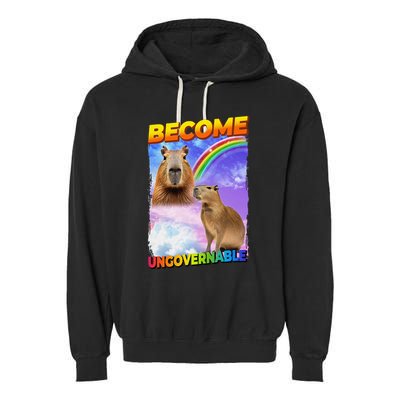 Become Ungovernable Capybara Capibara Pop Culture Garment-Dyed Fleece Hoodie