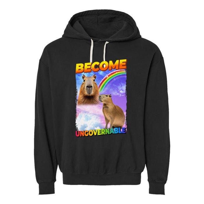 Become Ungovernable Capybara Capibara Pop Culture Garment-Dyed Fleece Hoodie